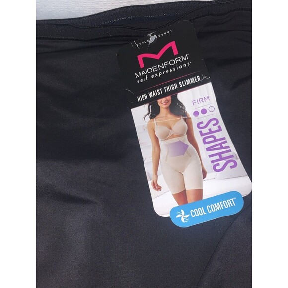 Maidenform Shapes Women's High-waist Thigh Slimmer 3XL New with Tags ~  Black - Picture 1 of 8